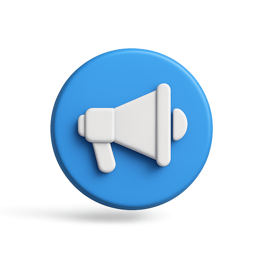 3D megaphone icon